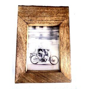 Design Guild 5 x 7 Wood Photo Frame Live Edge Top Portrait Lodge Cabin Rustic